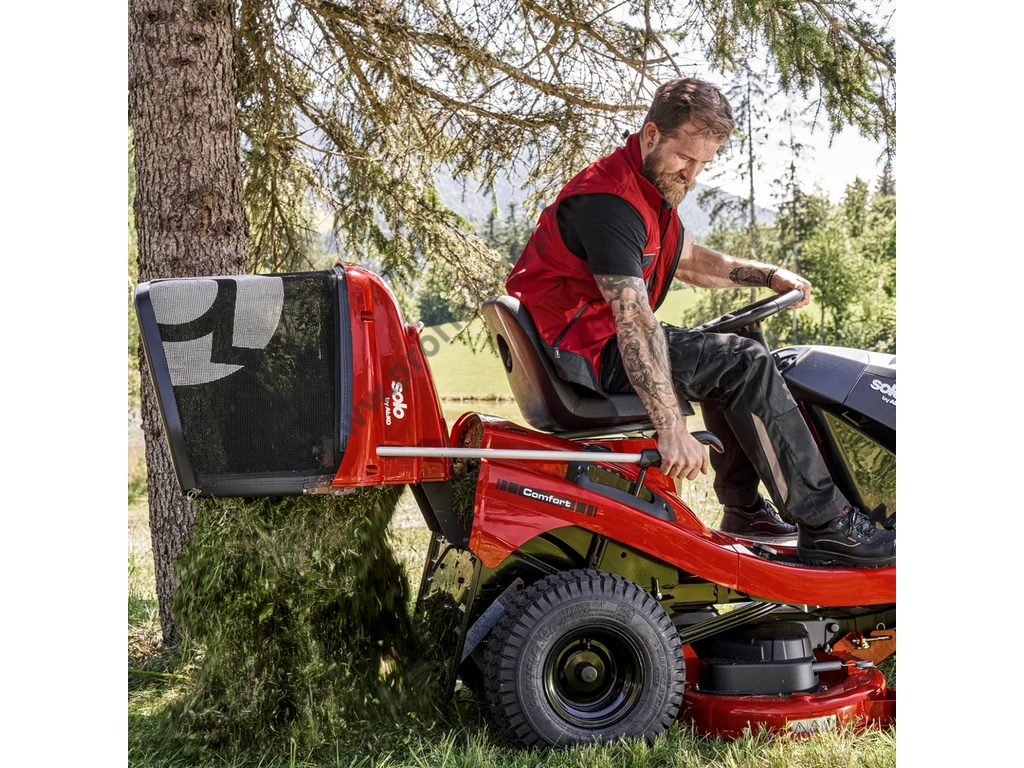 SOLO By AL-KO T13-93.7 HD COMFORT fűgyűjtős fűnyíró traktor, hidrosztatikus meghajtással, 93 cm, Briggs 344 ccm,  - ÖSSZESZERELVE ÉS HASZNÁLATRA KÉSZEN SZÁLLÍTJUK!