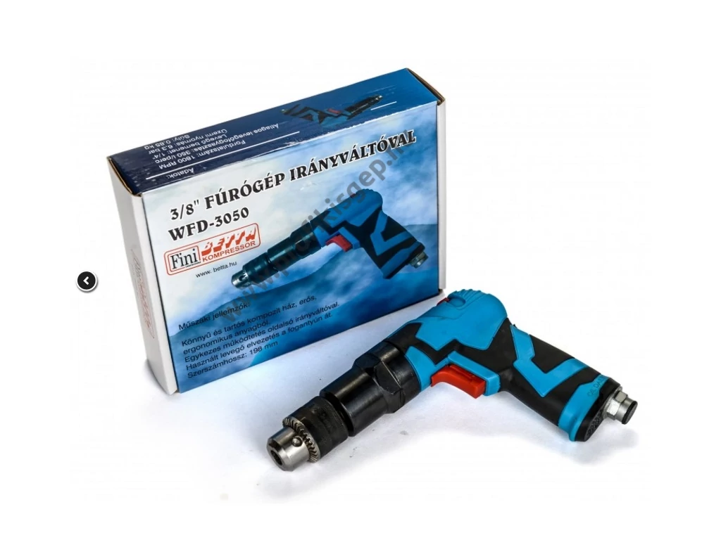 Betta WFD3050 Pneumatikus fúró irányváltóval, fogaskoszorús tokmány 10mm-ig, 10Nm,
