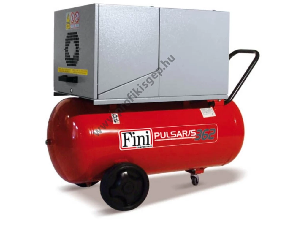 FINI PULSAR/S 362-90 OLAJKENÉSŰ HANGSZIGETELT KOMPRESSZOR 310l/perc 10 bar tartály 90 liter 400V