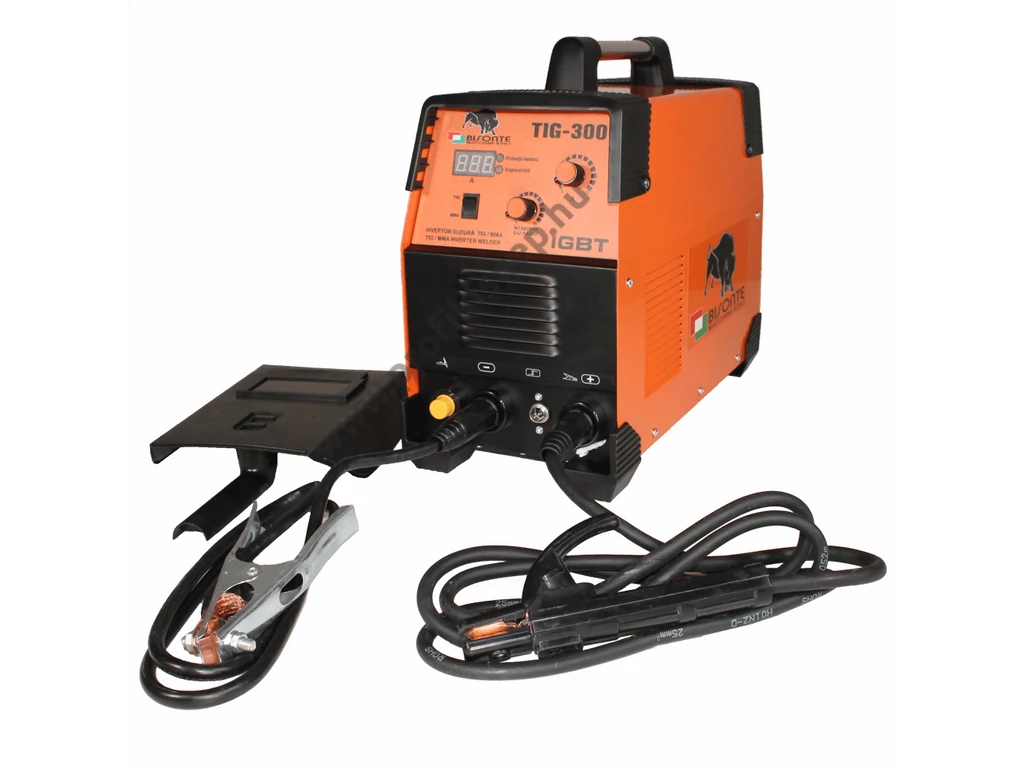 Bisonte TIG-300 Inverteres hegesztő, 400 V, 15-300A, Elektróda: 1-3 mm, MMA, TIG, tartozékokkal