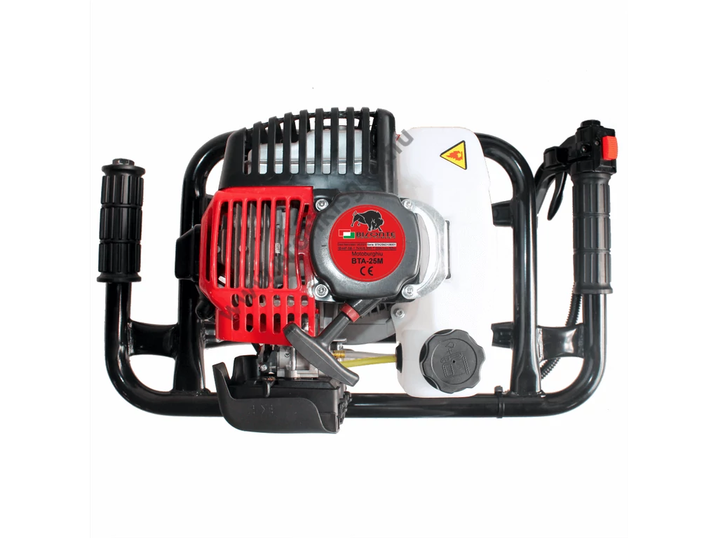 Bisonte BTA-25M-ACC1 benzinmotoros földfúró, gödörfúró, 58cm3, 2.5Le, 150mm, 200mm fúrószár KÜLÖN rendelhető