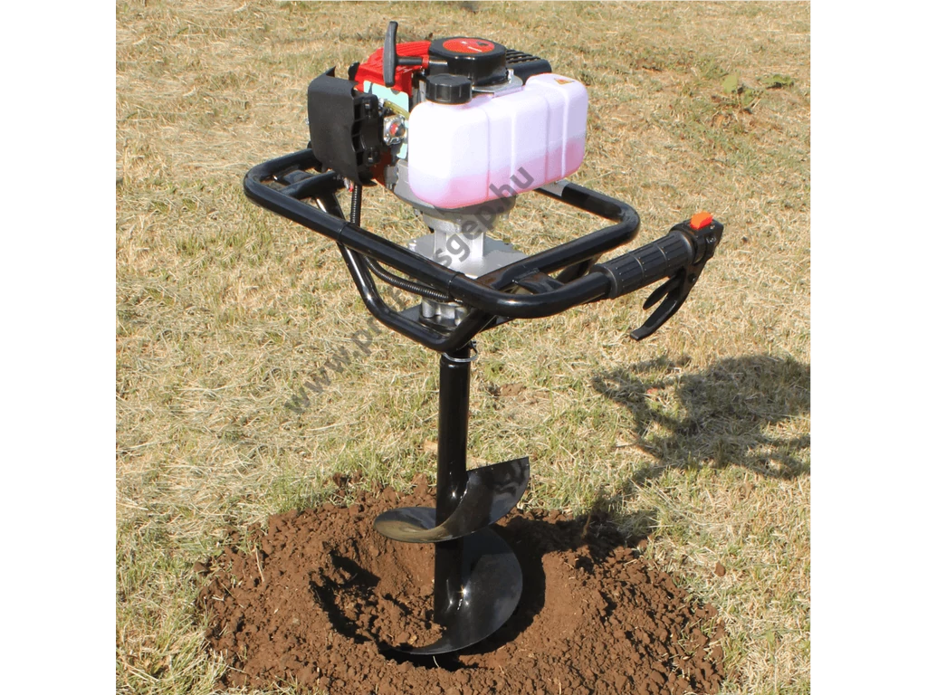 Bisonte BTA-25M-ACC1 benzinmotoros földfúró, gödörfúró, 58cm3, 2.5Le, 150mm, 200mm fúrószár KÜLÖN rendelhető