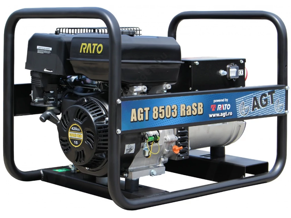 AGT 8503 RaSB Áramfejlesztő háromfázisú, RATO 420 cm3, 3 fázis, 8,0 kVA, 1 fázis 5,0 kVA,