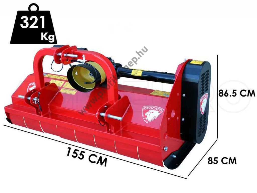 Ceccato szárzúzó Trincione 400 Fisso 1400mm Fix magasság, 20x1,2kg kalapács