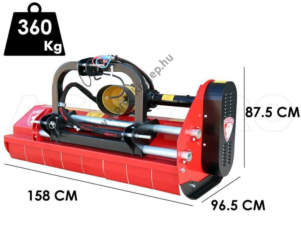 Ceccato szárzúzó Trincione 380 Spostamento Idraulico 1400mm hidraulikus magasságállítás, 20x0,8kg kalapács