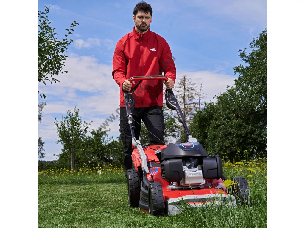 SOLO BY AL-KO 5274 VS-H Benzinmotoros önjáró fűgyűjtős fűnyíró, 51cm, Honda  201cm3, mulcsbetét, csapágyazott kerék