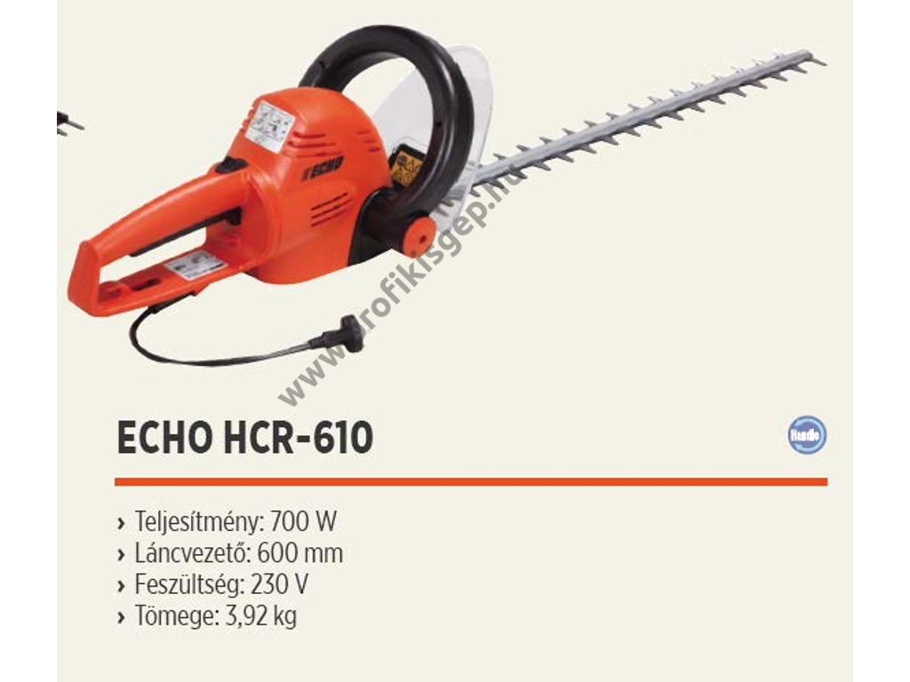 ECHO HCR-610 elektromos sövényvágó, 230 Volt, 700W, 60 cm