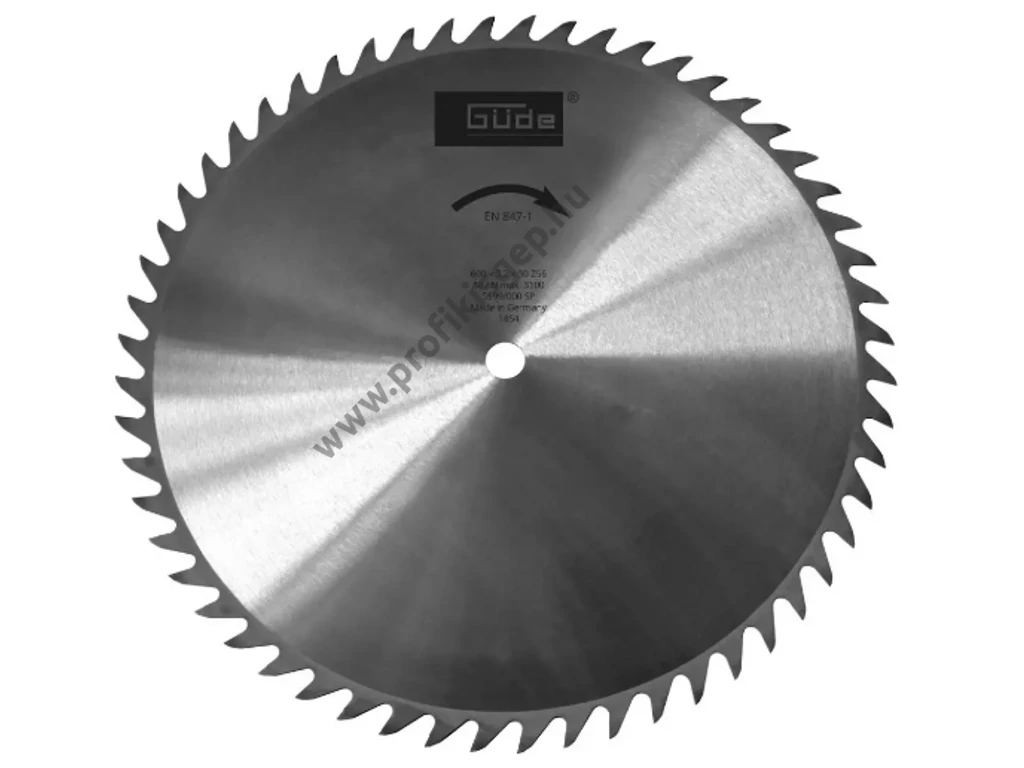 Güde CV 600X30X3,2, Z=56 fogas, körfűrészlap GWS 600 fűrészhez (CV élezett, nem keményfém lapkás)