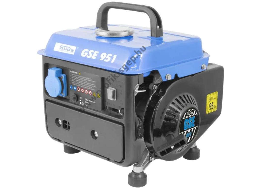 Güde GSE 951 Egyfázisú áramfejlesztő, 230V, Max: 720W, Motor: 2 ütemű, 63cm3,