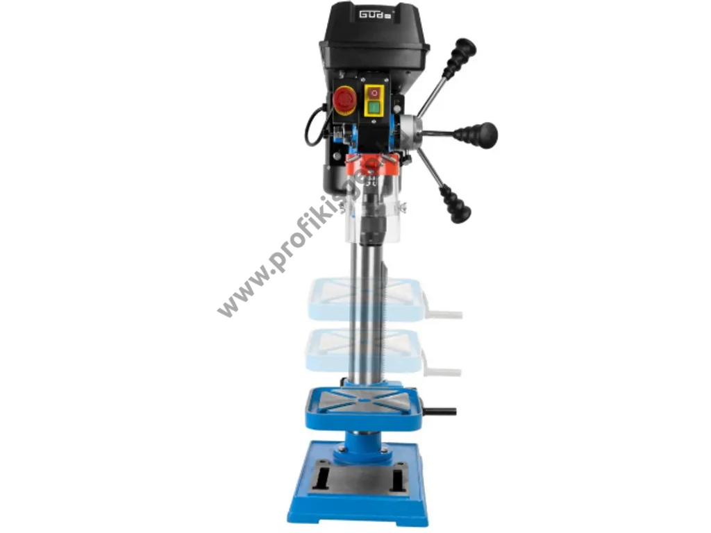 GÜDE GTB 16/605 elektromos oszlopos fúró, 600W/230V, 1-16mm gyorstokmány, 5 sebesség fokozat