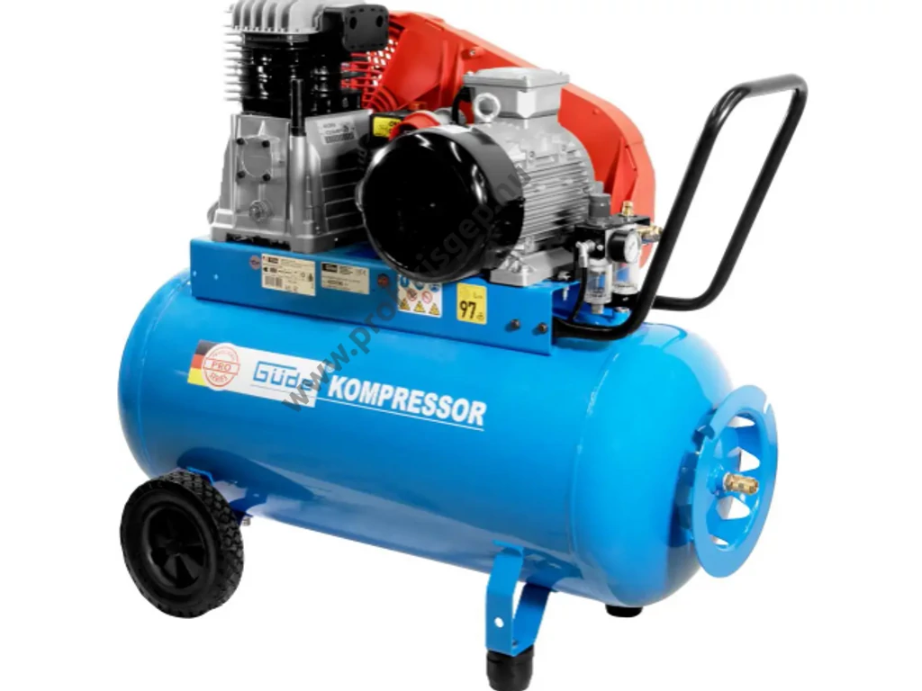 Güde 635/10/90 PRO olajkenésű kompresszor, 480l/perc 10bar tartály 100L, 400V 3000W, kéthengeres