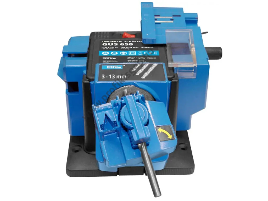 Güde GUS 650 Univerzális élező, köszörű, 65W/230V, 6700/fordulat, 3-13mm fúrószárakhoz, kések: 6-51mm-ig,