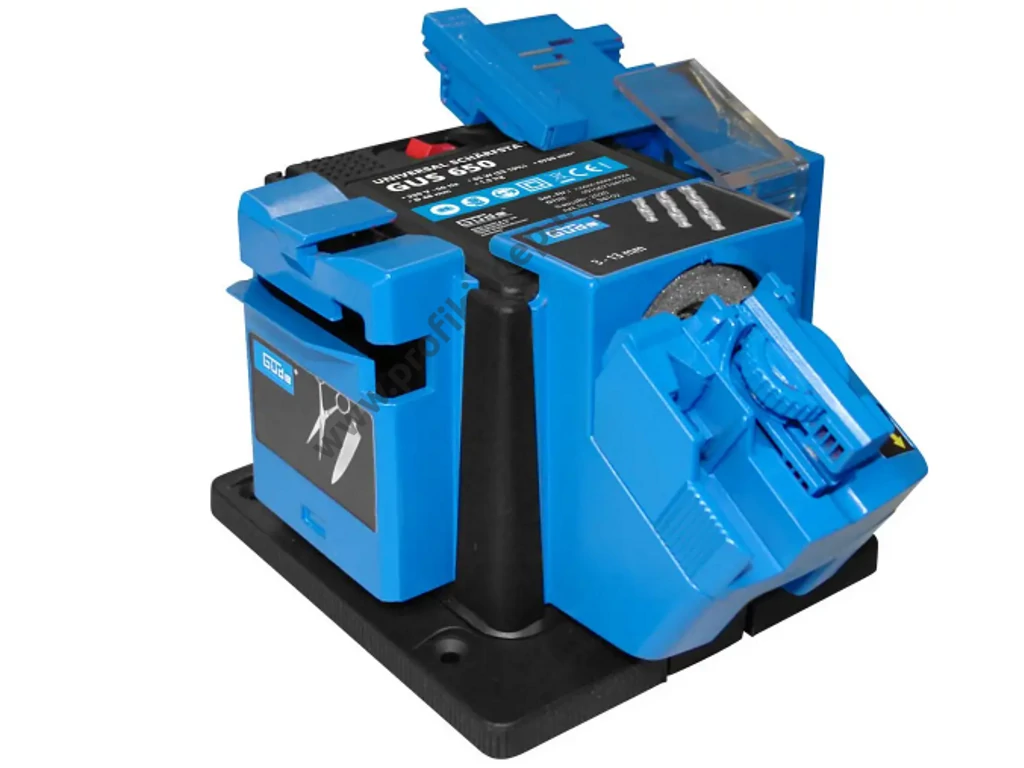 Güde GUS 650 Univerzális élező, köszörű, 65W/230V, 6700/fordulat, 3-13mm fúrószárakhoz, kések: 6-51mm-ig,