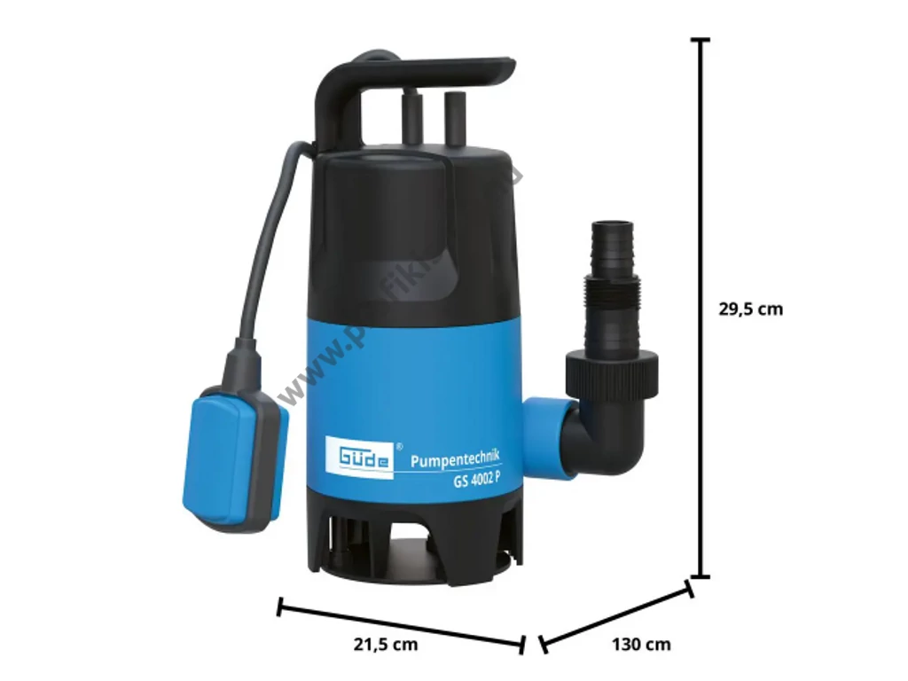Güde GS 4002 P elektromos merűlő szivattyú, búvárszivattyú, 400W, 7500l, szennyezettvíz,
