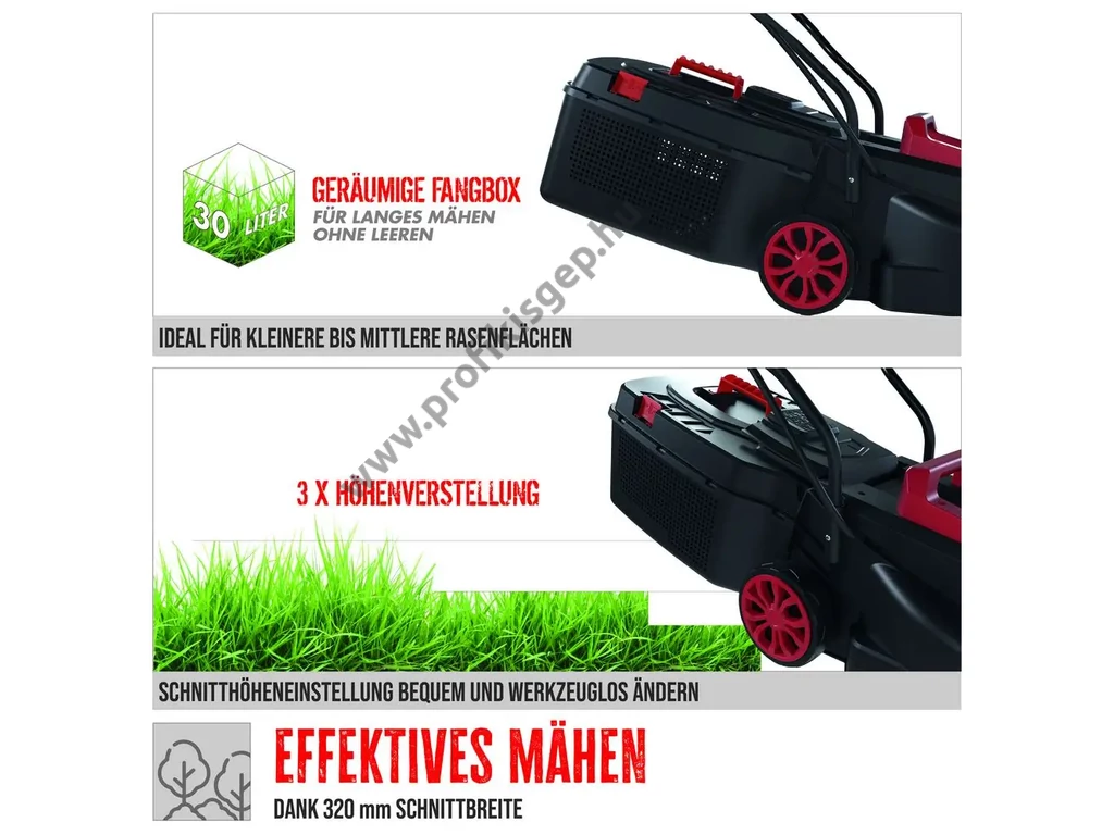 Güde 320/1300 elektromos fűnyíró, 32 cm, 1300W