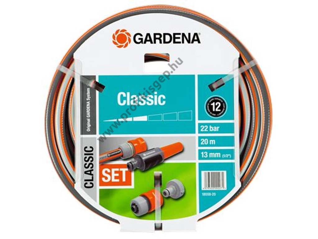 Gardena Classic tömlő 1/2" 20 m 
rendszerelemekkel - 18008-20