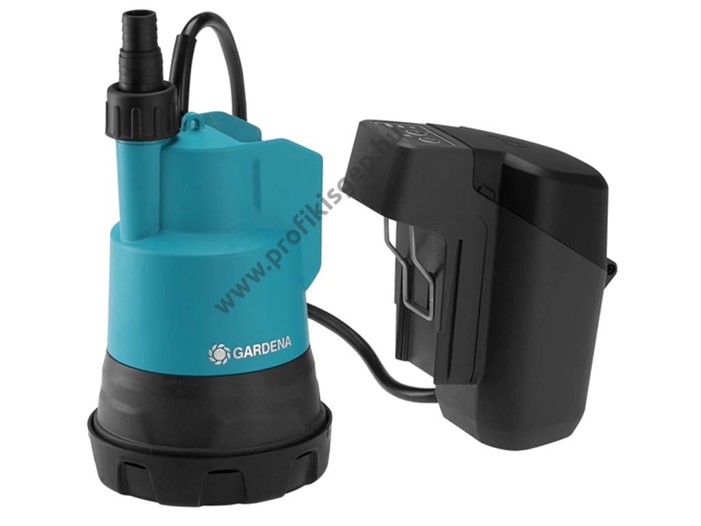 Gardena Akkumulátoros merülőszivattyú tiszta vízhez 2000/2 18V P4A akkumulátorral - 14600-20
