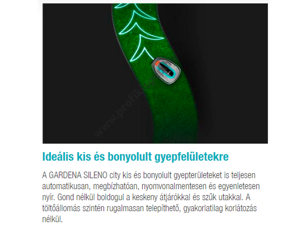 Gardena SILENO minimo 250 robotfűnyíró, 18V, 2 Ah,250m2, 150 méter telepítő huzal - 15201-32