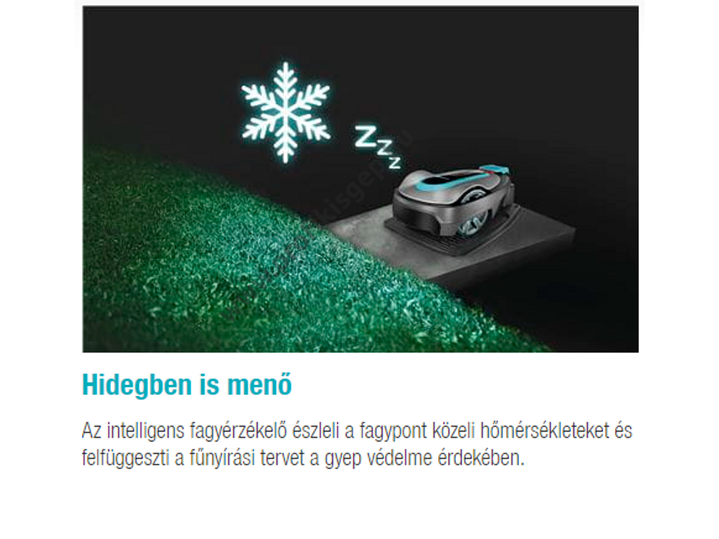 Gardena SILENO minimo 250 robotfűnyíró, 18V, 2 Ah,250m2, 150 méter telepítő huzal - 15201-32