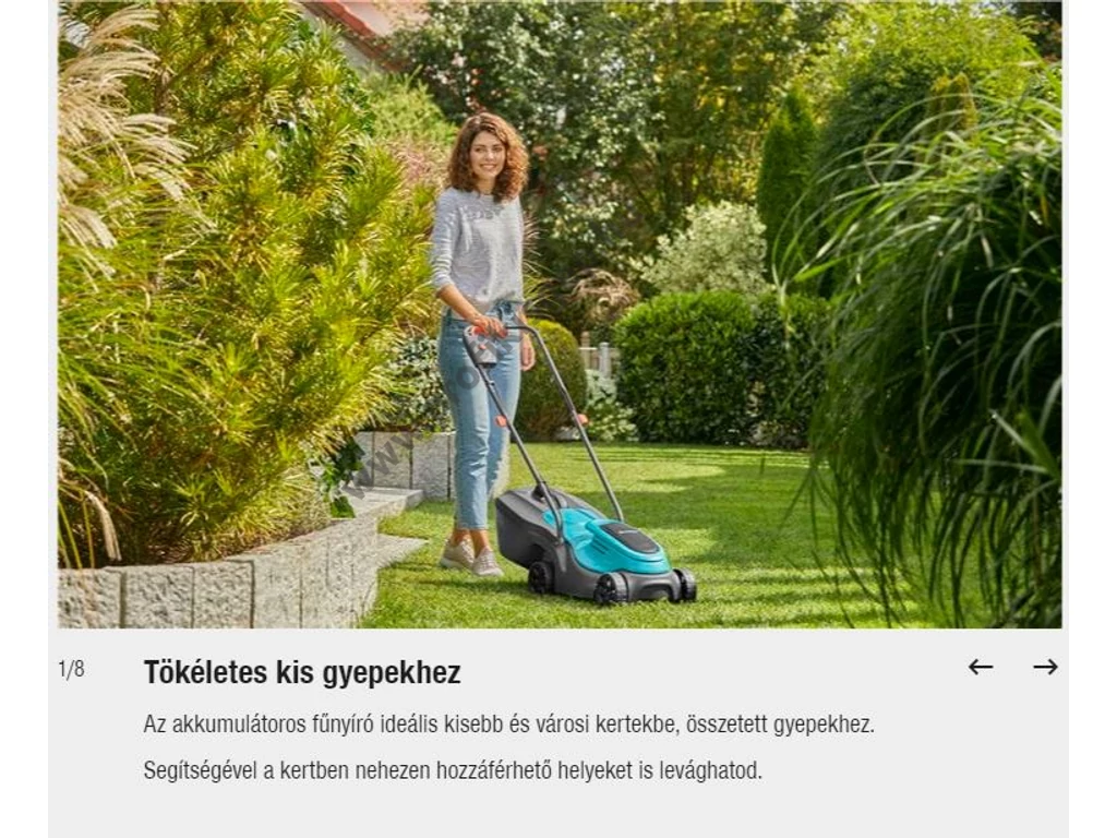 Gardena PowerMax 30/18V P4A akkumulátoros fűnyíró, 30 cm, 18V akku és töltő nélkül