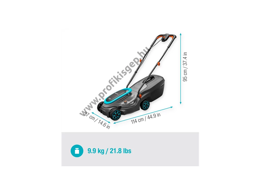 Gardena PowerMax 32/18V P4A akkumulátoros fűnyíró, 32 cm, 18V akku és töltő nélkül