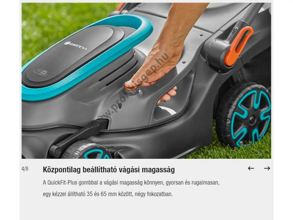 Gardena PowerMax 37/36V P4A akkumulátoros fűnyíró, 37 cm, 18V, akku és töltő nélkül