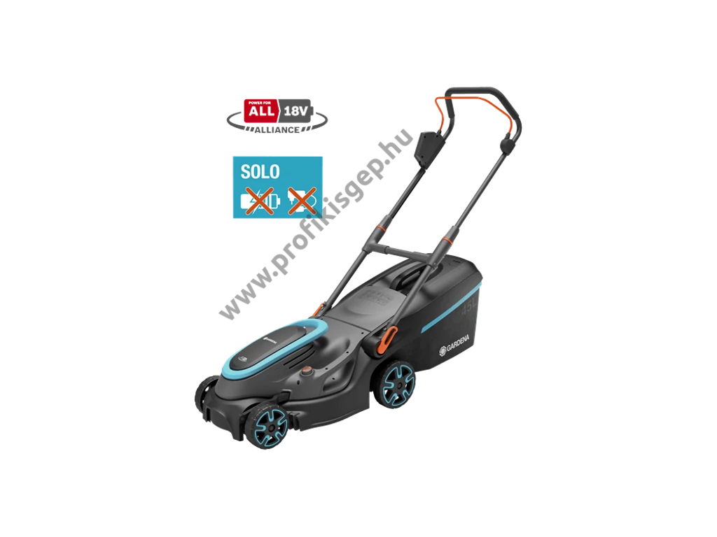 Gardena PowerMax 37/36V P4A akkumulátoros fűnyíró, 37 cm, 18V, akku és töltő nélkül