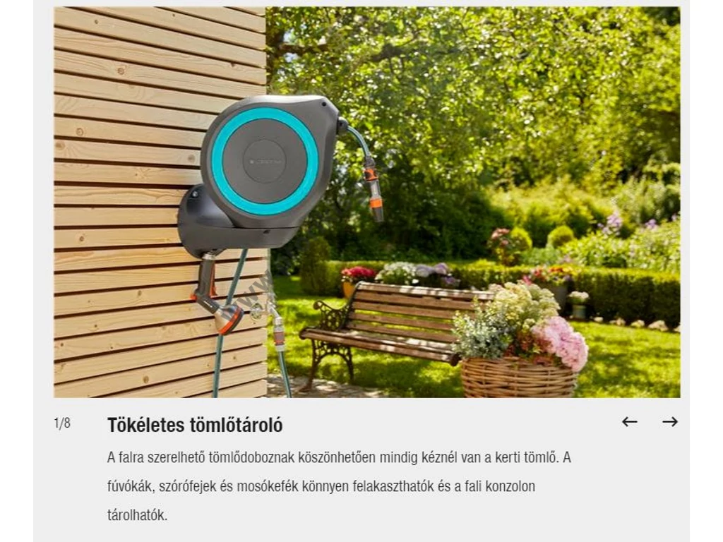 Gardena RollUp M automata tömlődob szett 20 m 11mm  tömlővel, csatlakozókkal