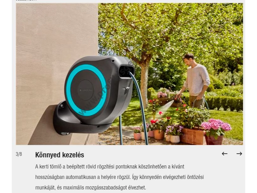 Gardena RollUp M automata tömlődob szett 20 m 11mm  tömlővel, csatlakozókkal