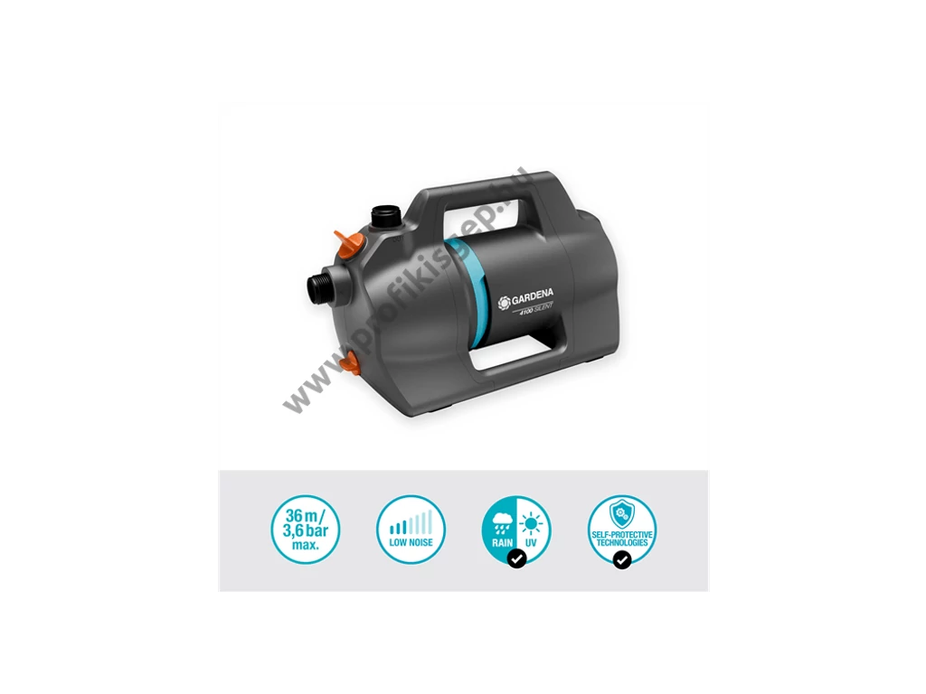Gardena 4100 Silent elektromos felszíni vízszivattyú, 550W, 4100L, 3.6bar, szívókészlettel