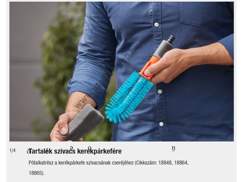 Gardena Cleansystem szerélhető szivacs kerékpárkeféhez