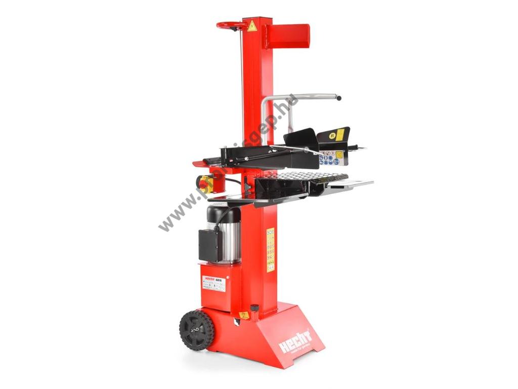 HECHT 6810 álló rönkhasító, 8 tonna, 230V, 3000W, hossz: 55cm-ig, kereszthasító külön rendelhető