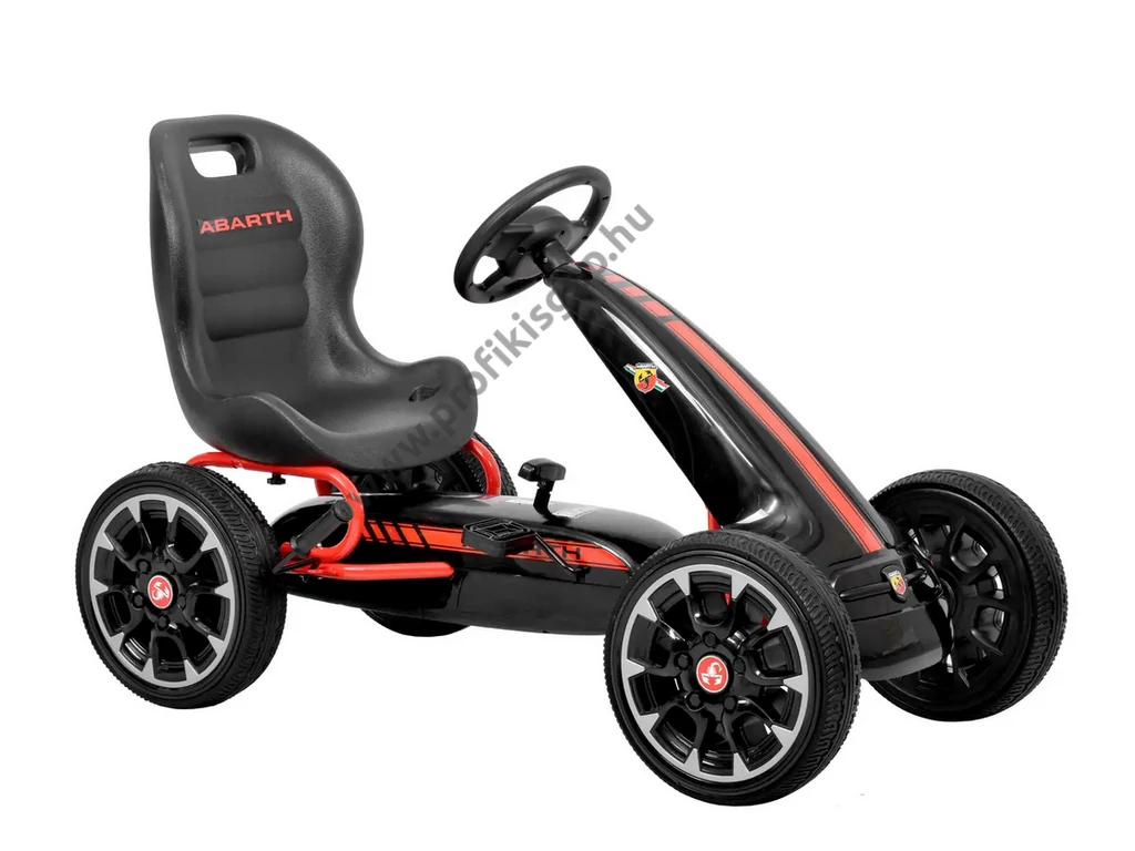 HECHT ABARTH BLACK pedálos gokart, fekete, 3-6 éves korig, Max: 25kg