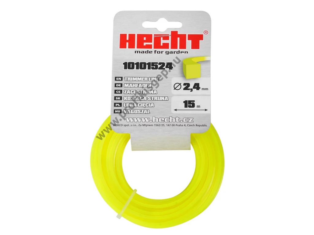 HECHT 10101524 bozótvágó damil, vágószál, 2,4mmx15 méter, szögletes