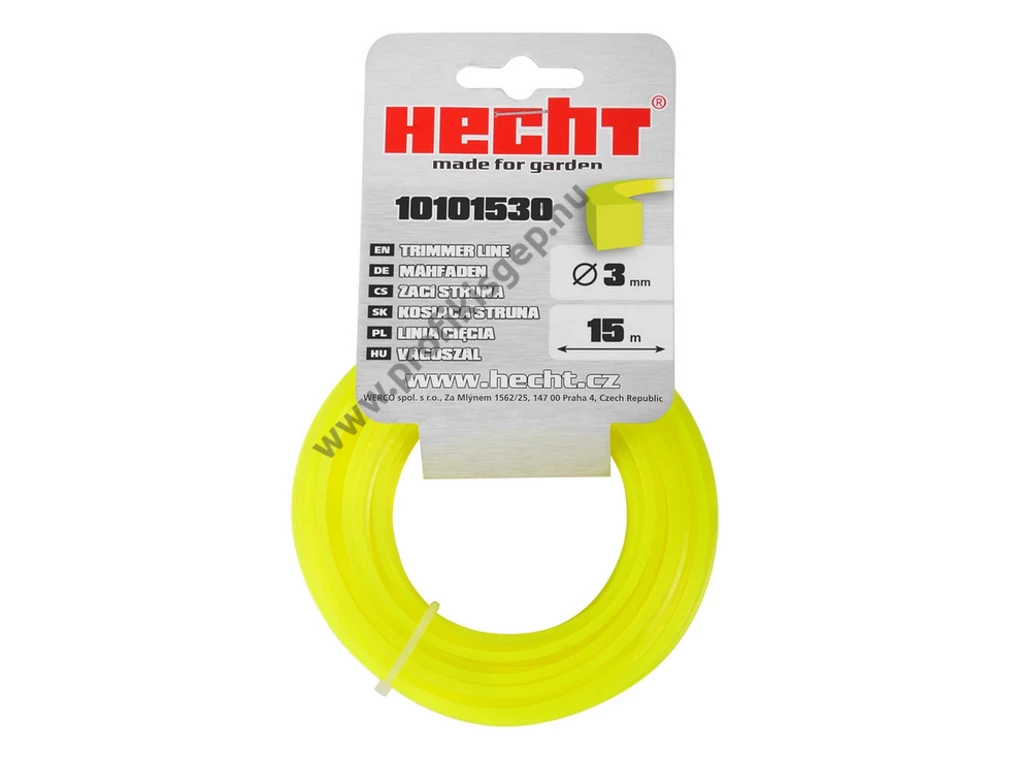 HECHT 10101530 bozótvágó damil, vágószál, 3,0mmx15 méter, szögletes