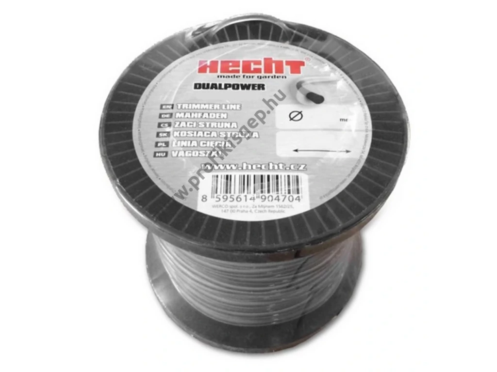 HECHT 10336024 bozótvágó damil, vágószál maggal, DUAL POWER, 2,4mmx360 méter, kerek
