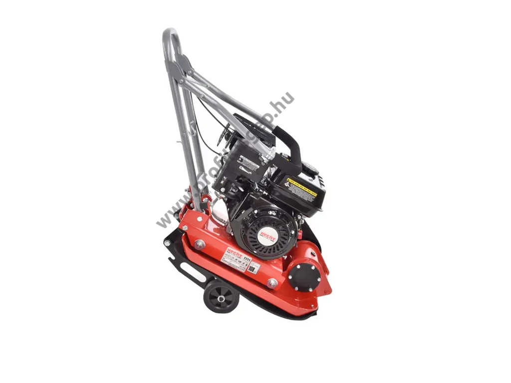 HECHT 1111 lapvibrátor, Motor: Loncin 196cm3, 11kN, 53x37cm, 63kg, szállítókerék, gumilap