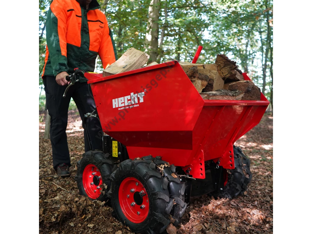 HECHT 2650 benzinmotoros szállító, Loncin 196cm3, 3 előre, 1 hátra, 2+2 kerék elől, Max: 500kg-ig,