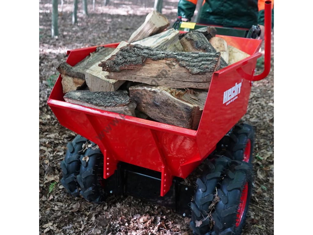 HECHT 2650 benzinmotoros szállító, Loncin 196cm3, 3 előre, 1 hátra, 2+2 kerék elől, Max: 500kg-ig,