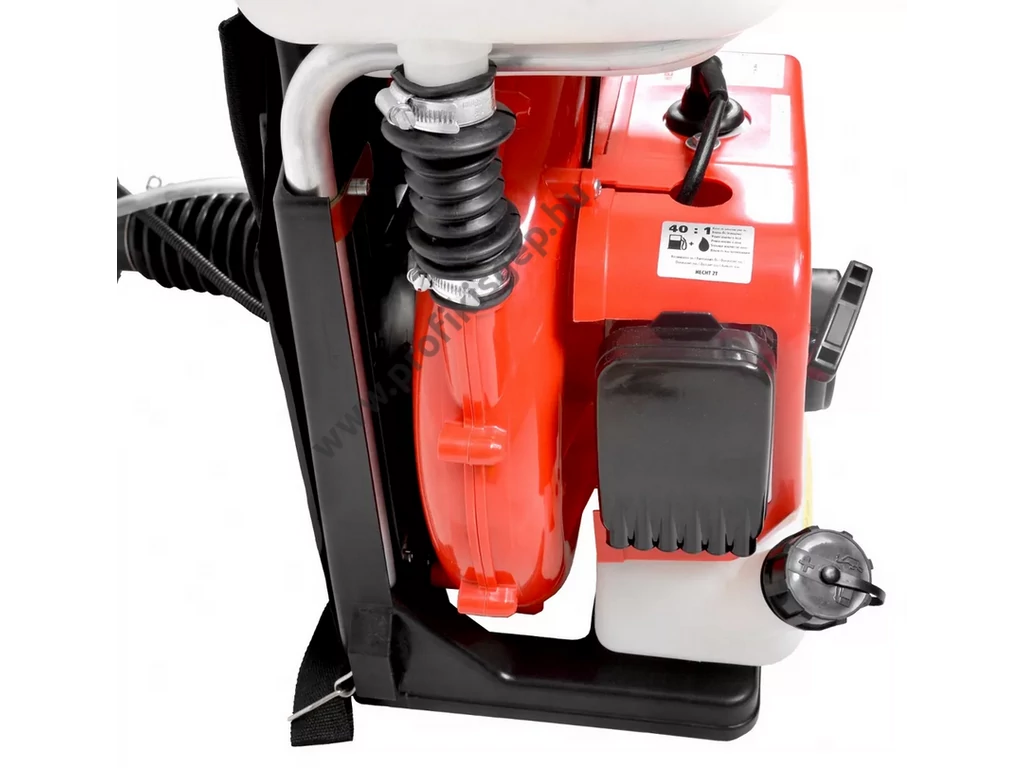HECHT 459 Benzinmotoros permetező, 2 ütemű, 59,2cm3, 2.5Le, tartály: 14 liter, segédszivattyúval