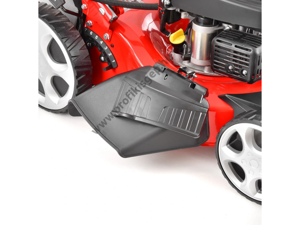 HECHT 543 SWE 5IN1 Benzinmotoros önjáró fűgyűjtős fűnyíró, 43cm, OHV 98cm3, Önindító, oldalkidobó, mulcsbetét, csapágyazott kerék
