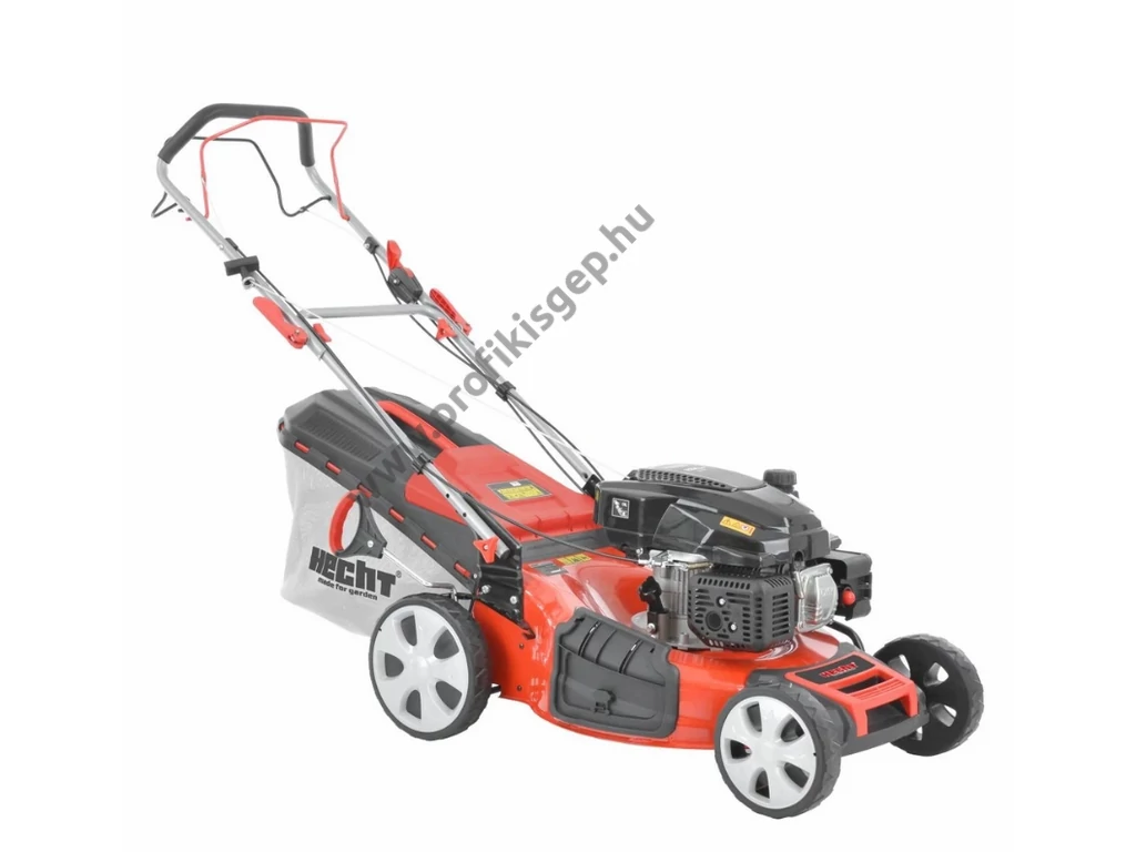 HECHT 554SX 5IN1 Benzinmotoros önjáró fűgyűjtős fűnyíró, 53cm, OHV 224cm3, oldalkidobó, mulcsbetét