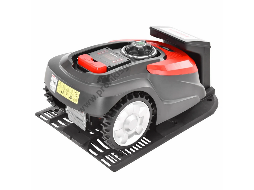 HECHT 5612 fűnyíró robot, 20V, 5Ah, 1200m2, 200 méter telepítő huzal