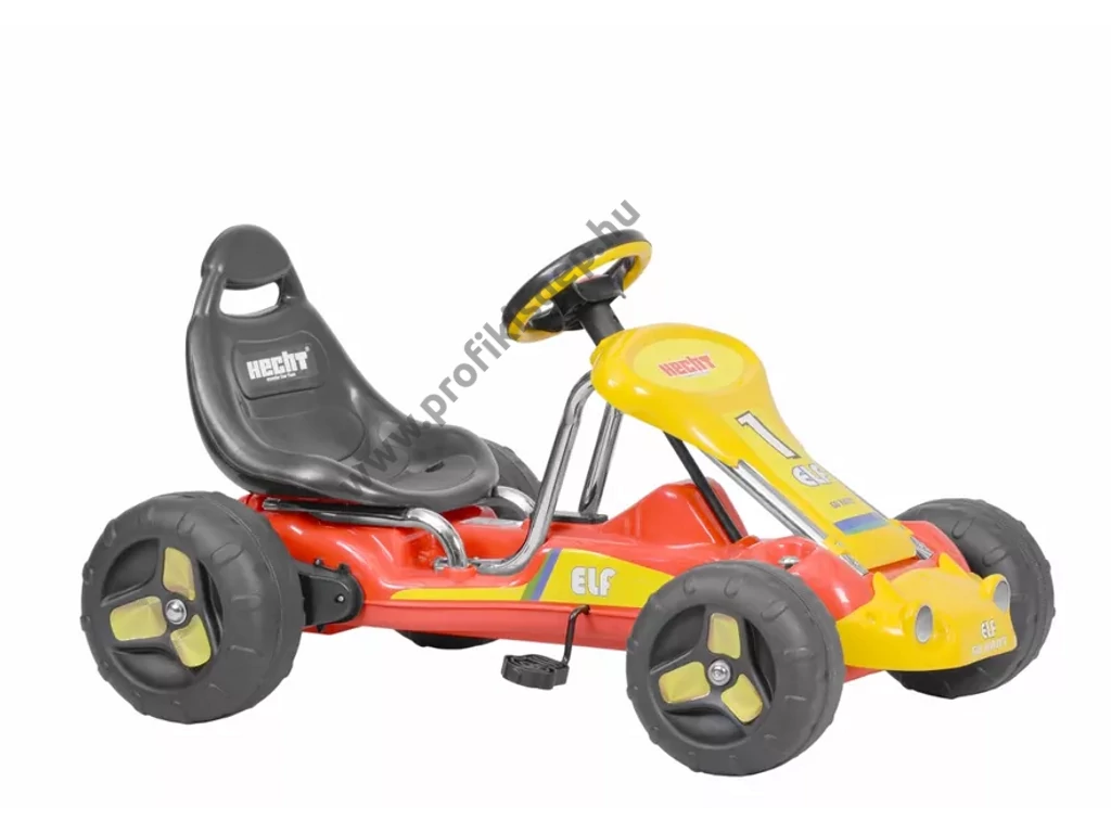 HECHT 59788 pedálos gokart, piros-sárga, 3-6 éves korig, Max: 30kg