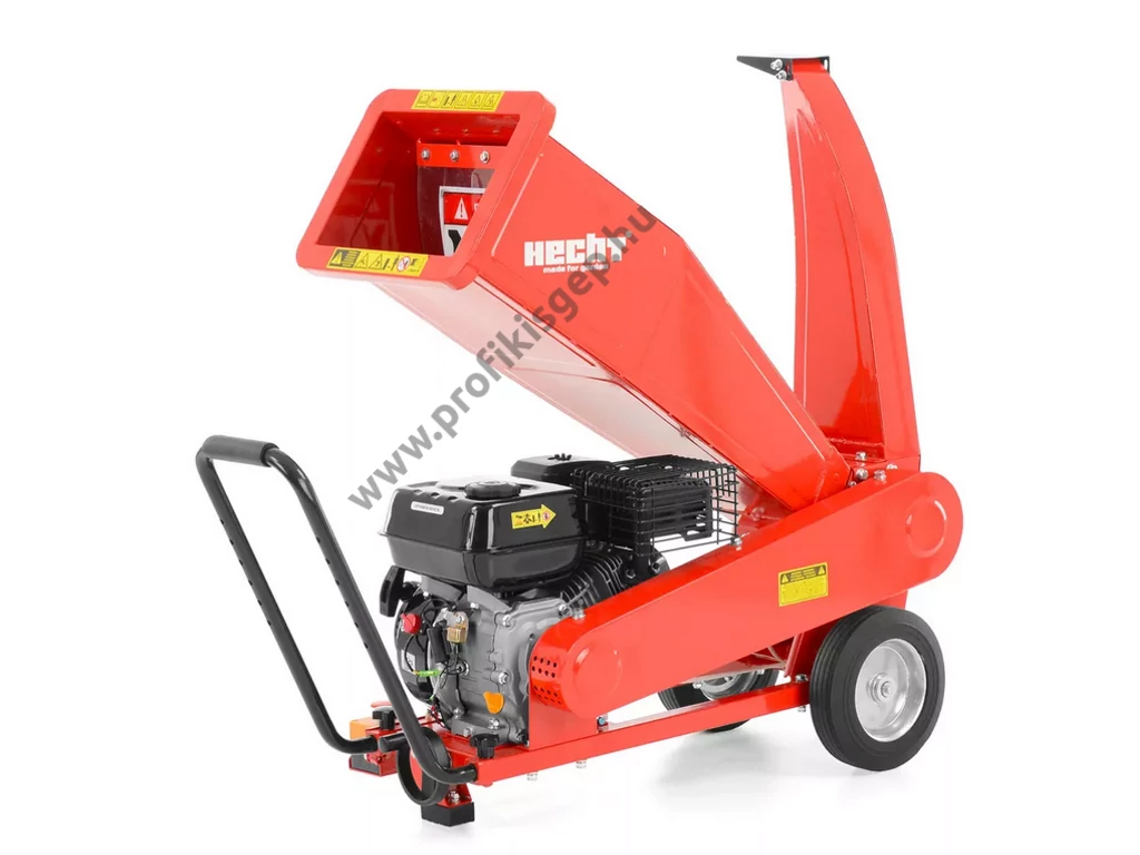 HECHT 6208 Benzinmotoros ágaprító, komposztáló, forgókéses, OHV208cm3, ágátmérő: 7 cm,