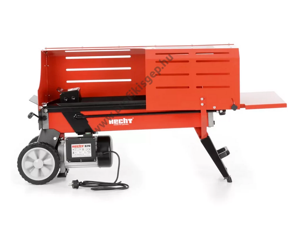 HECHT 670 vízszintes rönkhasító, 7 tonna, 230V, 2000W, hossz: 52cm-ig, állvány és kereszthasító külön rendelhető