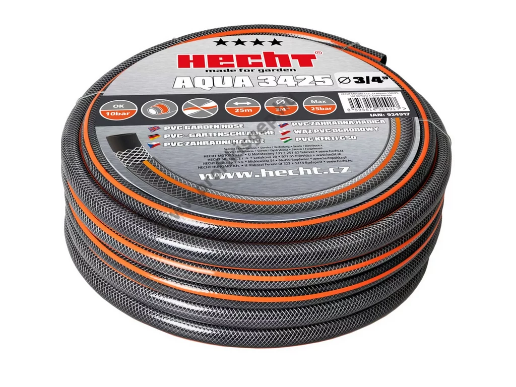 HECHT AQUA 3425, locsolótömlő, 3/4" 25 méter, háromrétegű, 30/10 bár