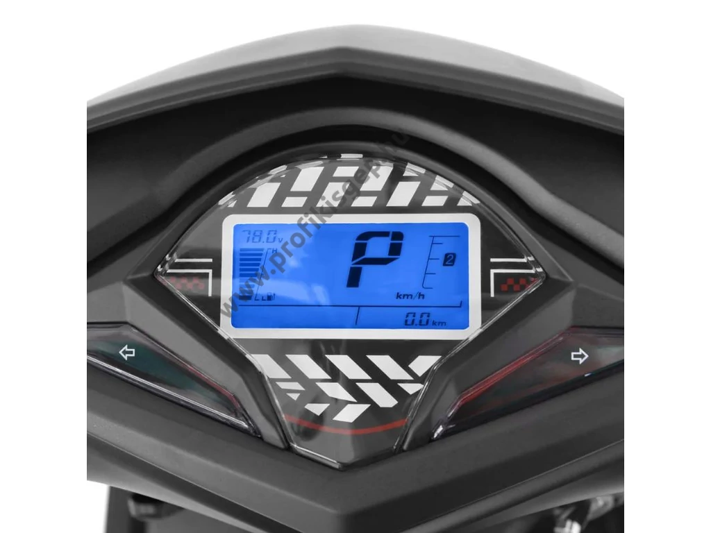 HECHT EQUIS BLACK Akkumulátoros robogó, 72V, 20Ah, 3000W, Max hatótáv: 60km, Max sebesség: 45 km/h, Max: 271kg