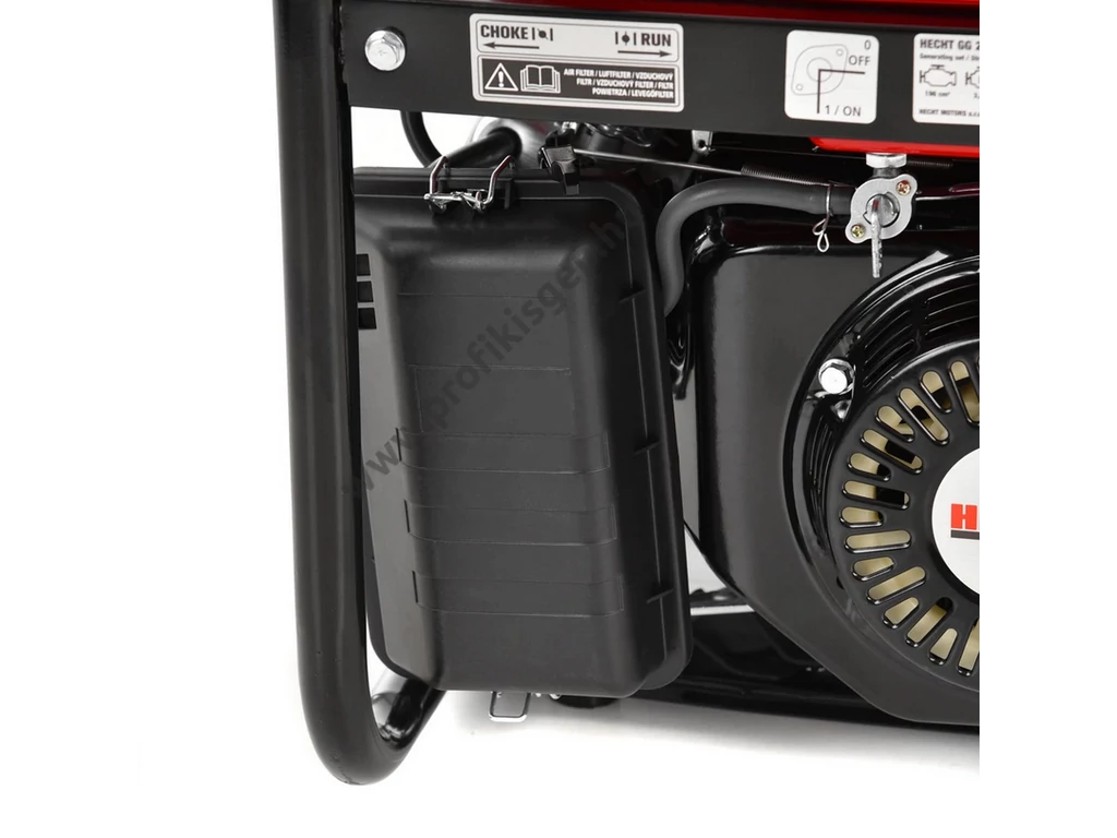 HECHT GG 2500 Egyfázisú áramfejlesztő, 230V, Max: 2200W, 8.7A, Motor: OHV, 196cm3, AVR feszültségszabályzó