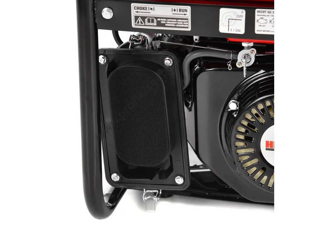 HECHT GG 2500 Egyfázisú áramfejlesztő, 230V, Max: 2200W, 8.7A, Motor: OHV, 196cm3, AVR feszültségszabályzó